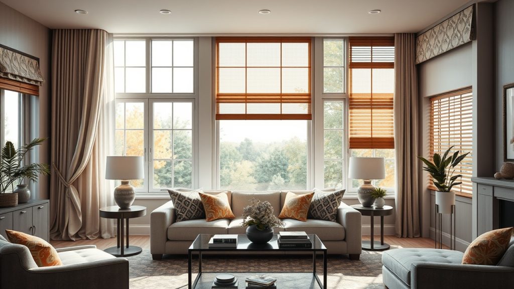 design main beautifully decorated living room window treatments curtains blinds valances - window treatment ideas